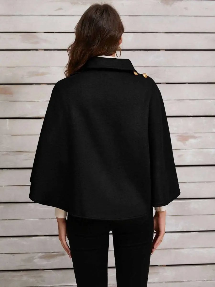 Collared Neck Cropped Cape - Love Salve